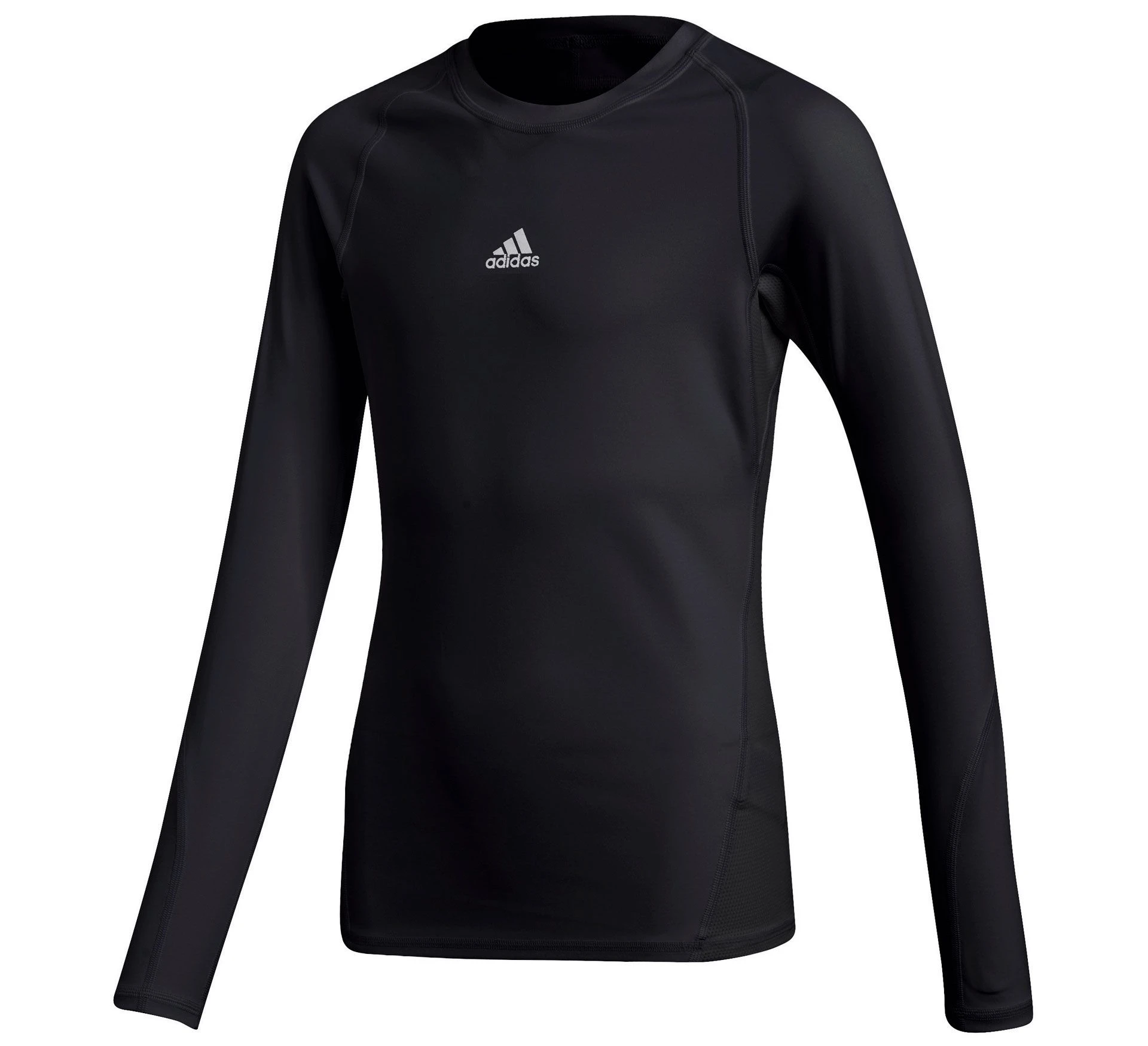 Adidas Alphaskin LS Tee Junior Schwarz - Silber 3 Adidas Alphaskin LS Tee Junior Schwarz - Silber