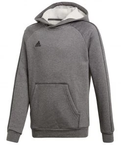 Adidas Core 18 Hoody Y Grau - Schwarz