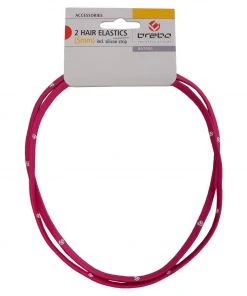 Brabo 2-pack Haarelastieken (5mm) Rosa