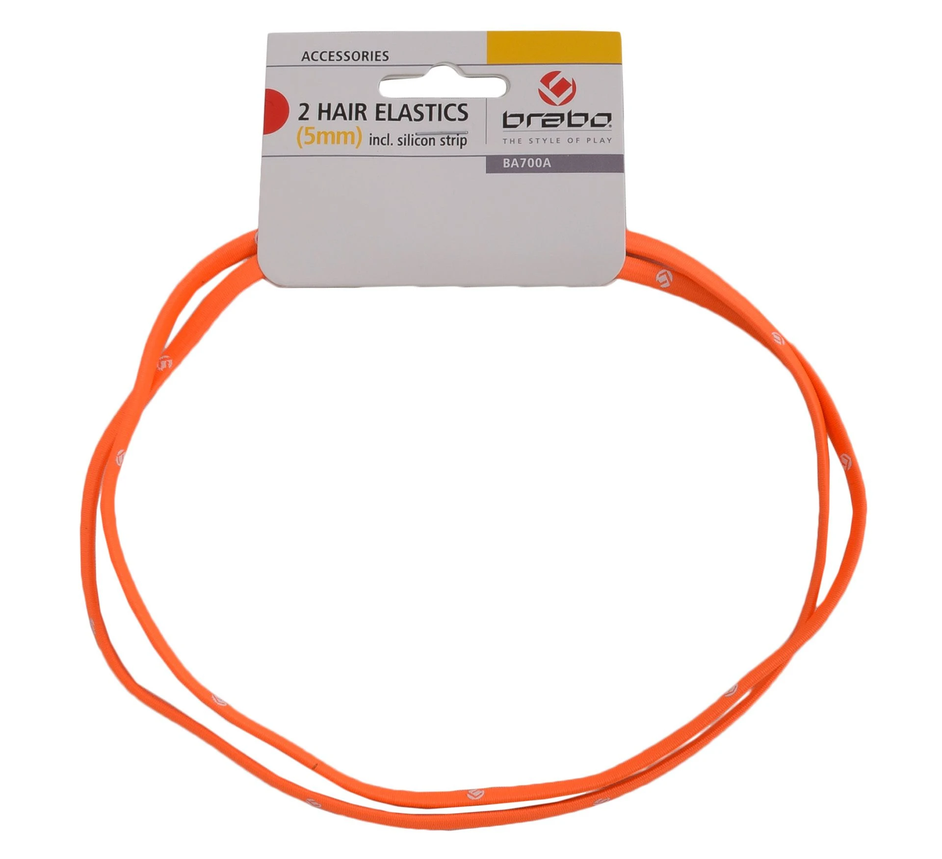 Brabo 2-pack Haarelastieken (5mm) Orange 3 Brabo 2-pack Haarelastieken (5mm) Orange