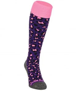Brabo Cheetah Hockeysocken Kinder Violett - Rosa - Schwarz