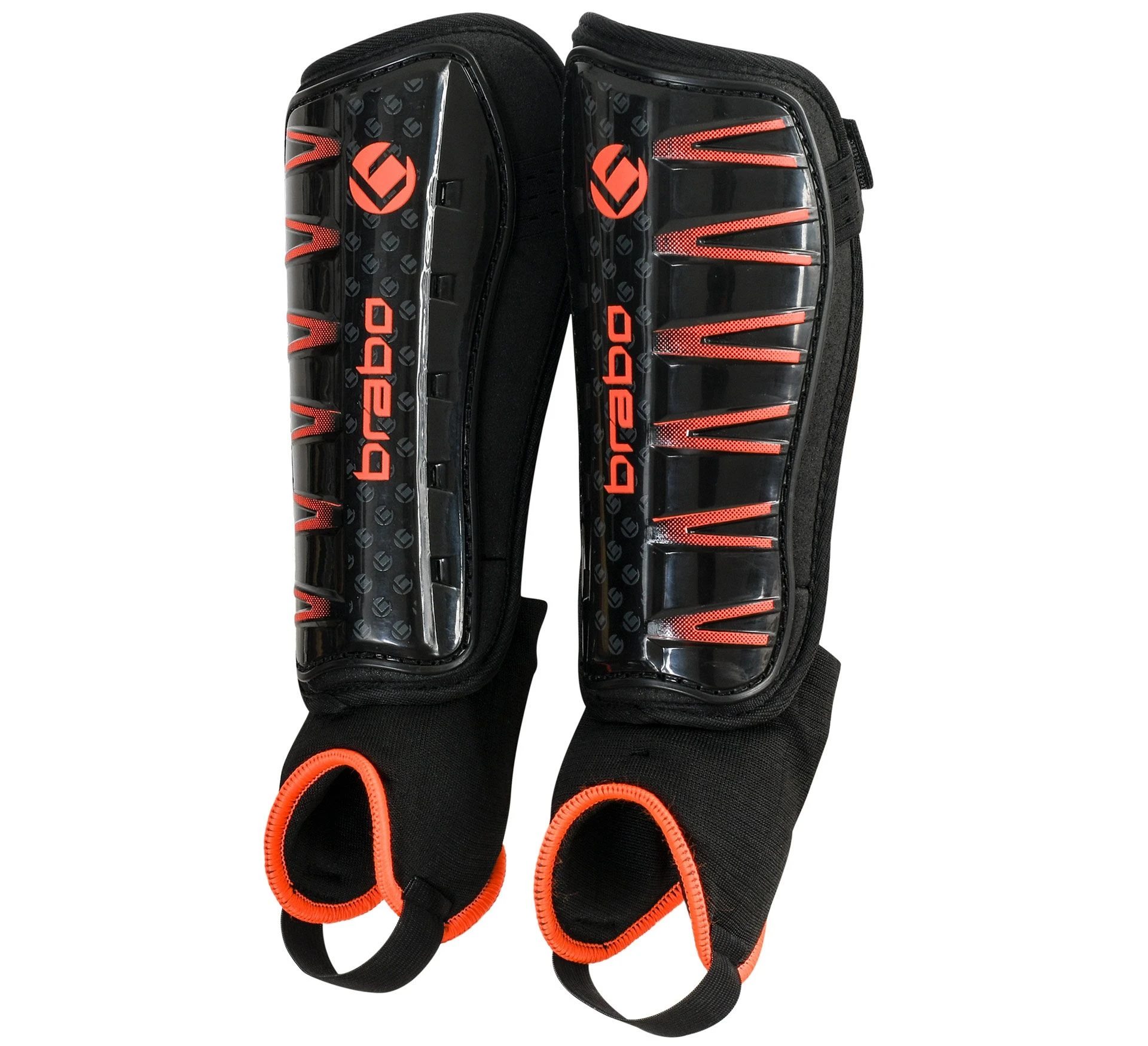 Brabo F4 Schienbeinschoner Kinder Schwarz - Orange 4 Brabo F4 Schienbeinschoner Kinder Schwarz - Orange – Bild 2