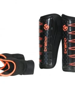 Brabo F4 Schienbeinschoner Kinder Schwarz - Orange 7 Brabo F4 Schienbeinschoner Kinder Schwarz - Orange -Brabo Shop Brabo F4 Scheenbeschermer Junior 3 5