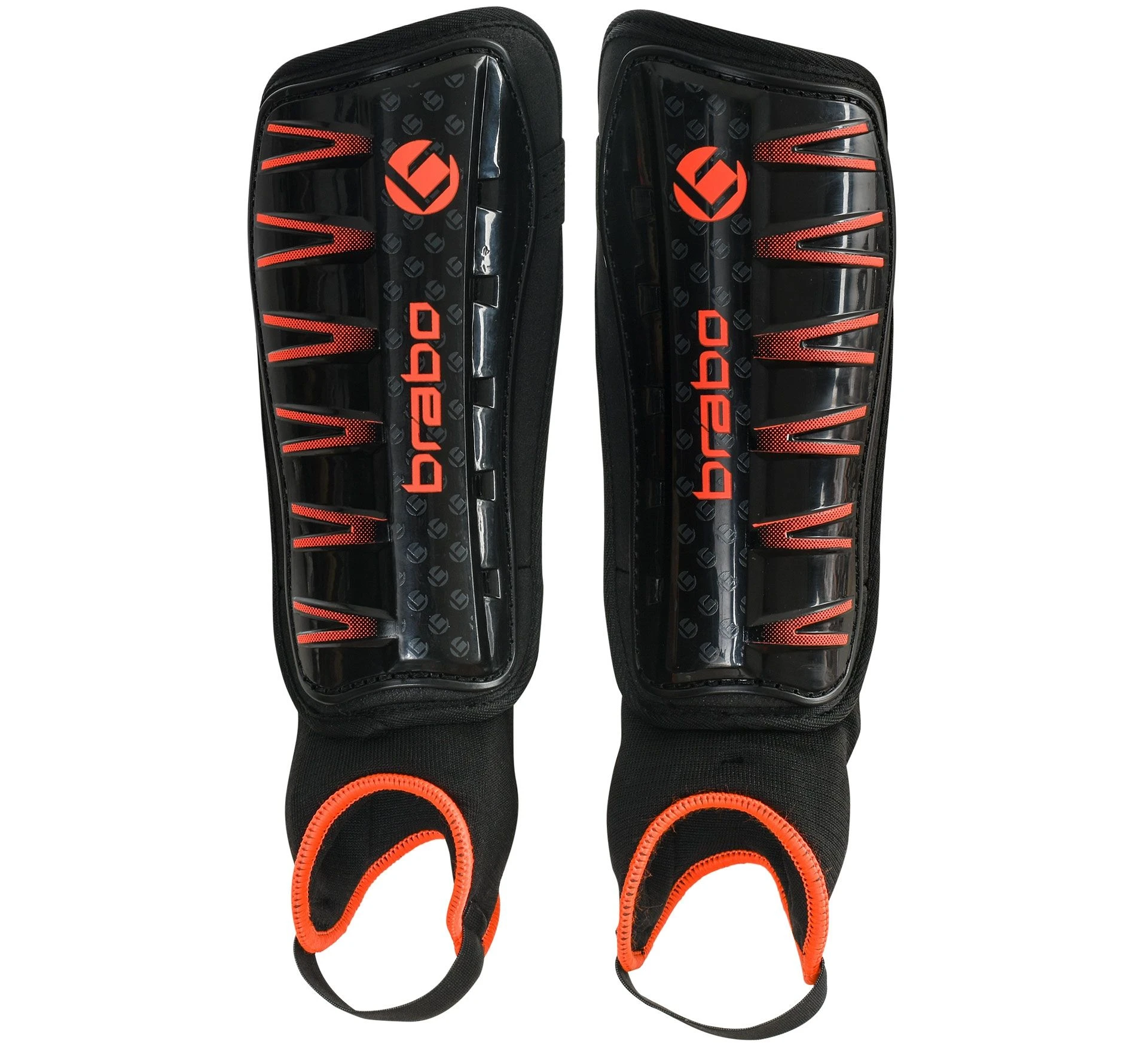 Brabo F4 Schienbeinschoner Kinder Schwarz - Orange 3 Brabo F4 Schienbeinschoner Kinder Schwarz - Orange
