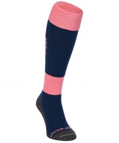 Brabo Flower Hockeysocken Kinder Rosa - Marine