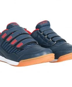 Brabo Indoor Hockeyschuhe Kinder Marine - Rot - Weiß