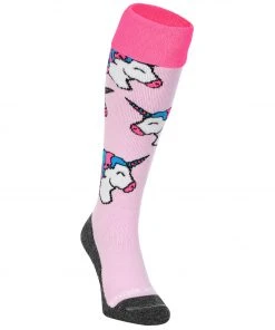 Brabo Unicorn Hockeysocken Kinder Hellrosa - Rosa - Weiß - Blau