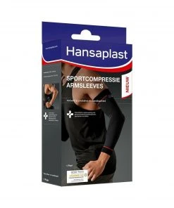 Hansaplast Sportkompression Armsleeves Schwarz - Rot