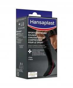 Hansaplast Sport Kompressionstrümpfe Schwarz - Rot